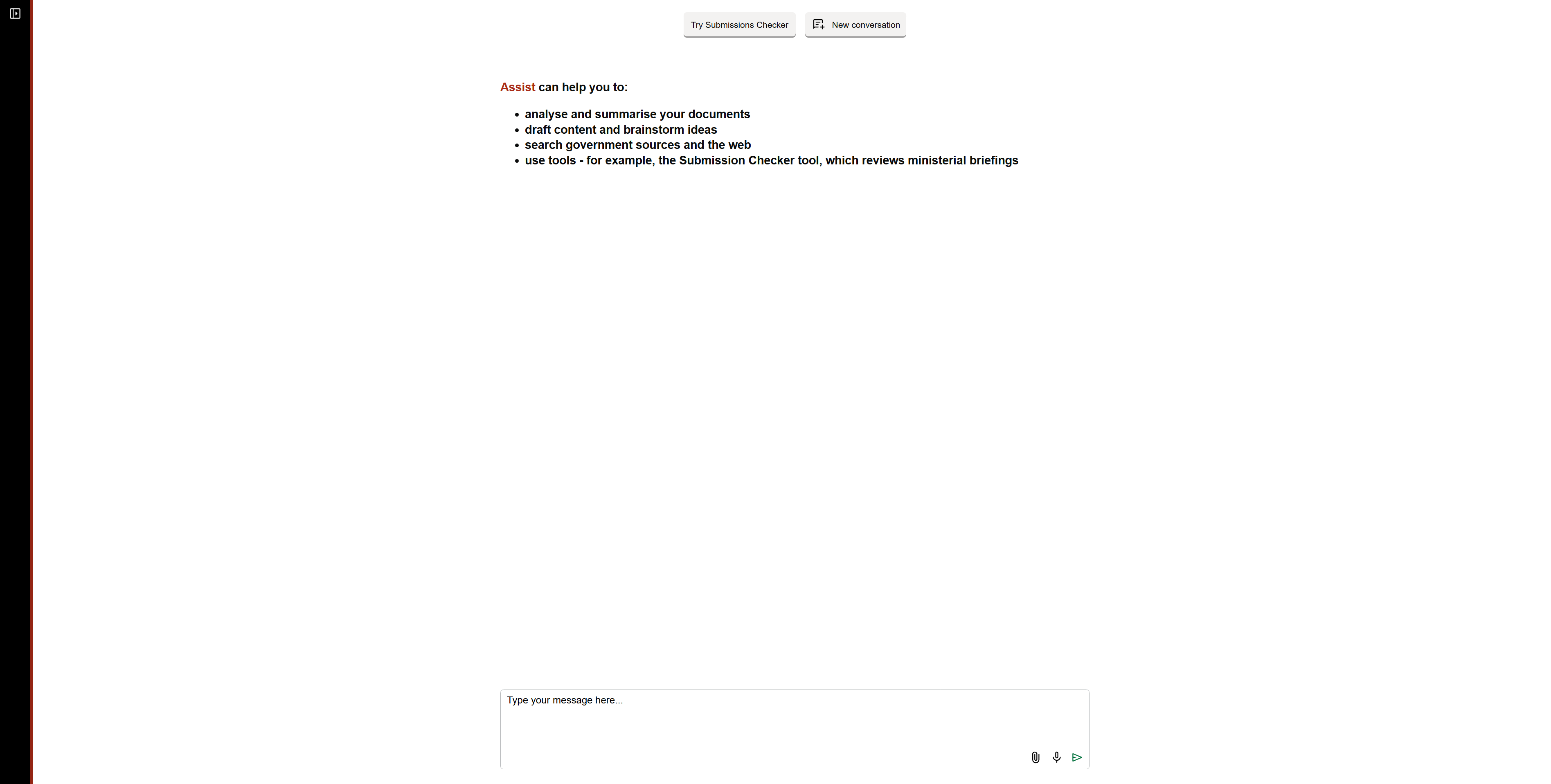 Assist with side panel collapsed